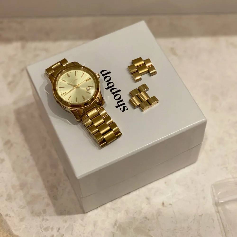 Michael Kors Gold Watch w/ Extra Links 100% Authentic Designer Chunky Statement